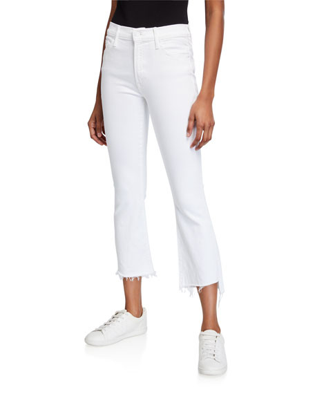MOTHER The Insider Crop Step Fray Jeans | Neiman Marcus