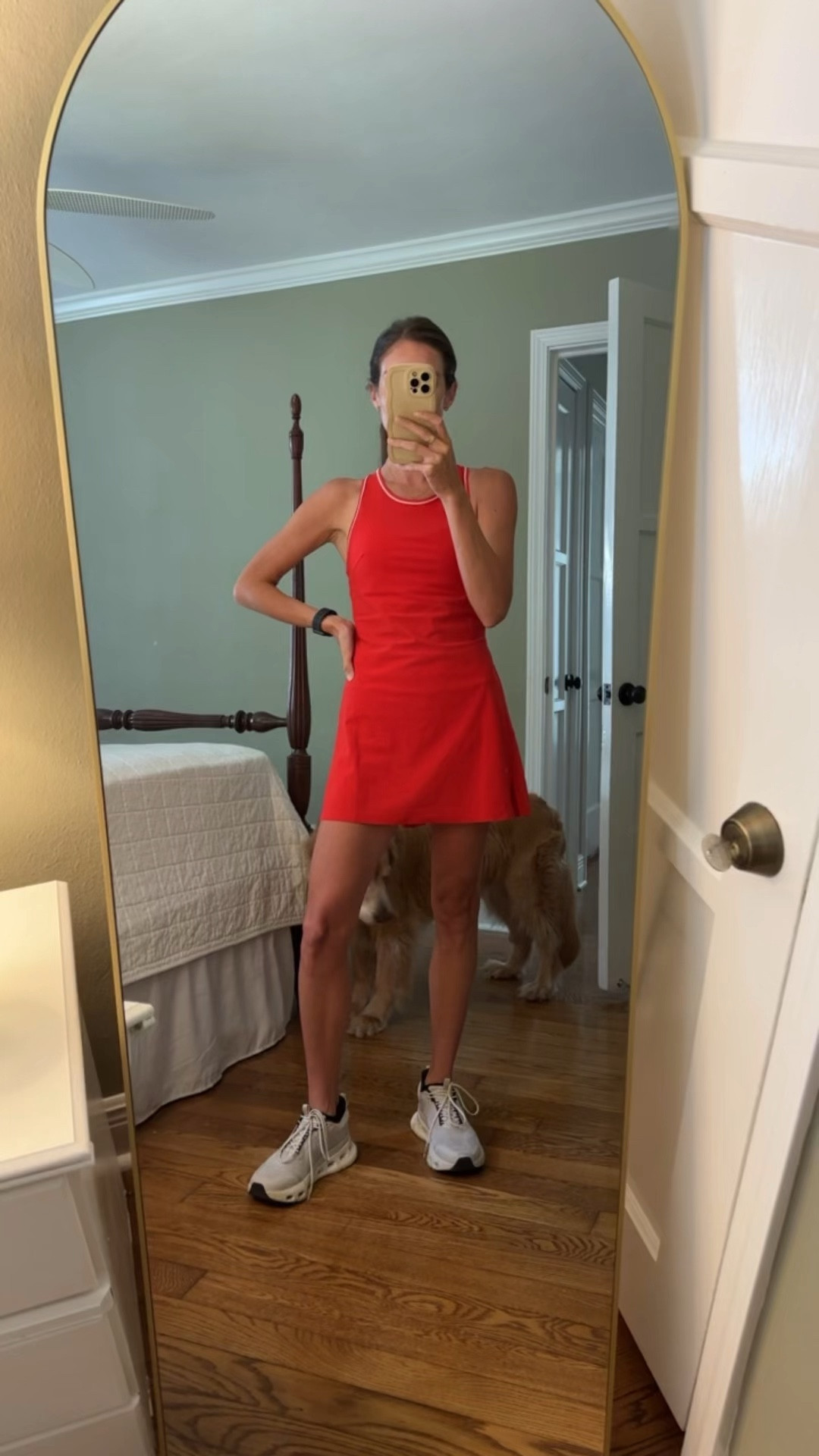 Athleta tennis dress that I’ll be wearing for Labor Day tennis tournament coming up. On sale for under $50!