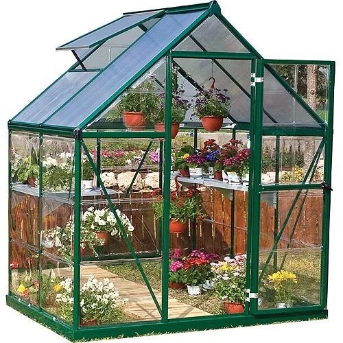 Palram - Canopia Hybrid - 6' x 4' - Green - Polycarbonate Walk-In Greenhouse | Walmart (US)