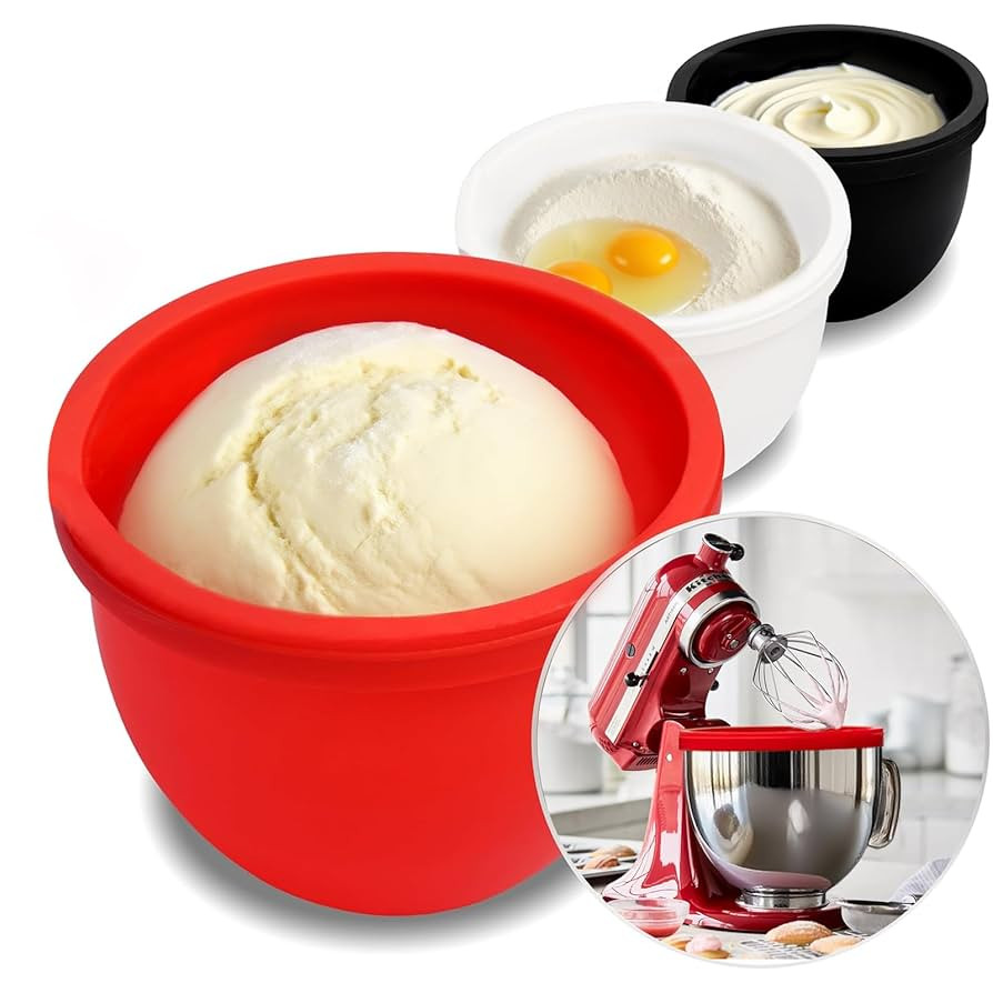 Silicone Bowl Liners for 5 Qt KitchenAid Mixers, 3 Liners with Lids | Amazon (US)