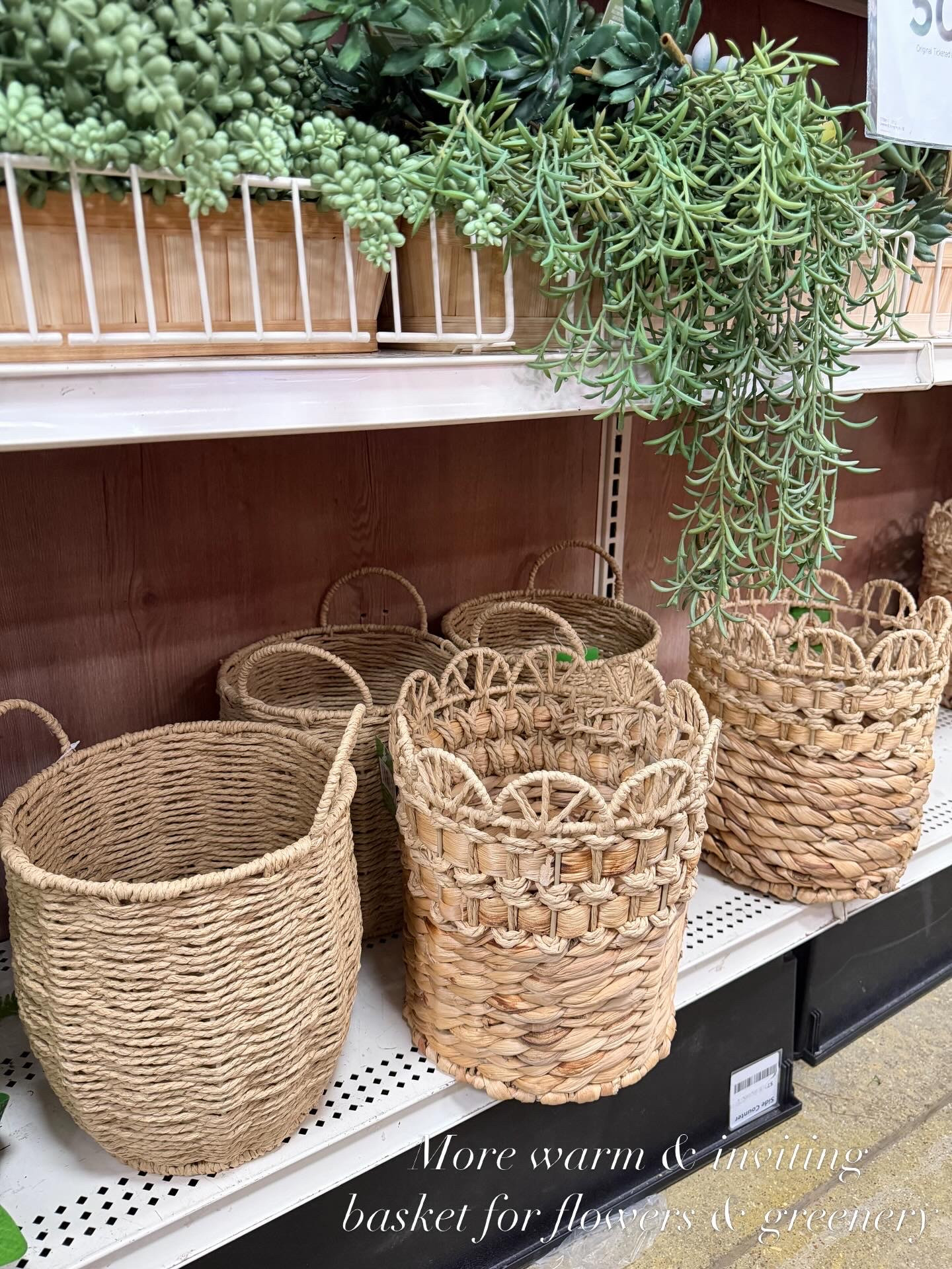 More woven baskets perfect for plants or greenery and I love the texture these add to a space. They instantly warm up shelves, consoles, or patios while keeping that neutral organic decor look. 

 #LTKSeasonal #LTKHome #LTKSaleAlert