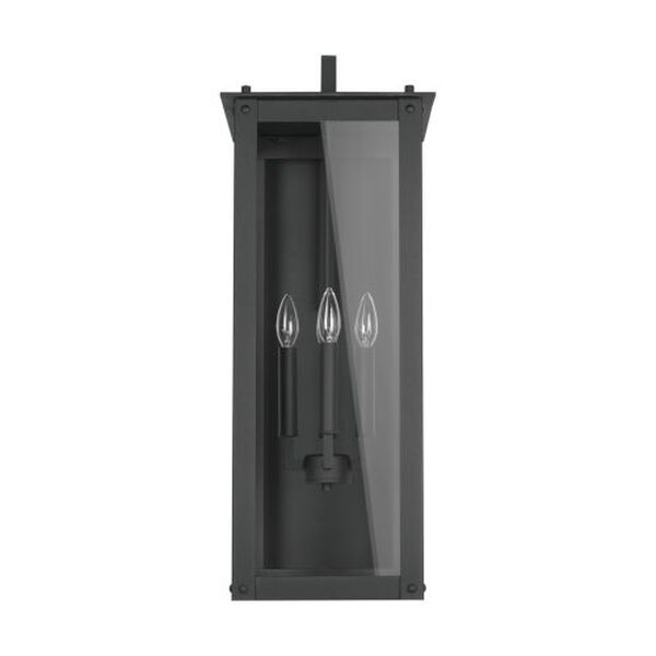 Hunt Black 11-Inch Four-Light Outdoor Wall Lantern | Bellacor