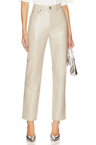 AGOLDE Recycled Leather 90's Pinch Waist in Toast from Revolve.com | Revolve Clothing (Global)