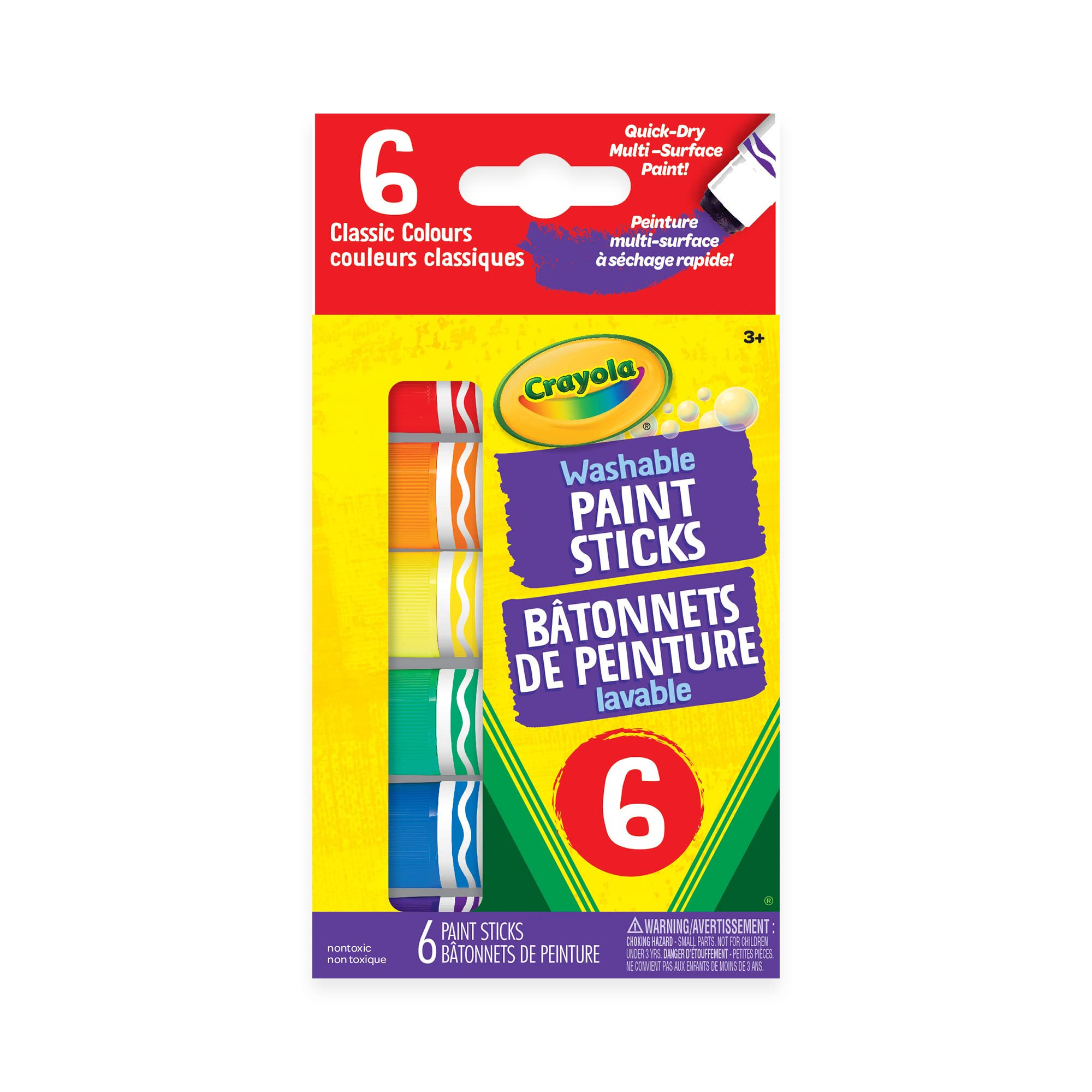 Crayola Bâtons de peinture lavables au Canada, 6 pièces, jouets de vacances, cadeau pour garço... | Amazon (CA)