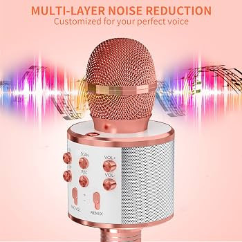 Amazon.com: GIFTMIC Kids Microphone for Singing, Wireless Bluetooth Karaoke Microphone for Adults... | Amazon (US)