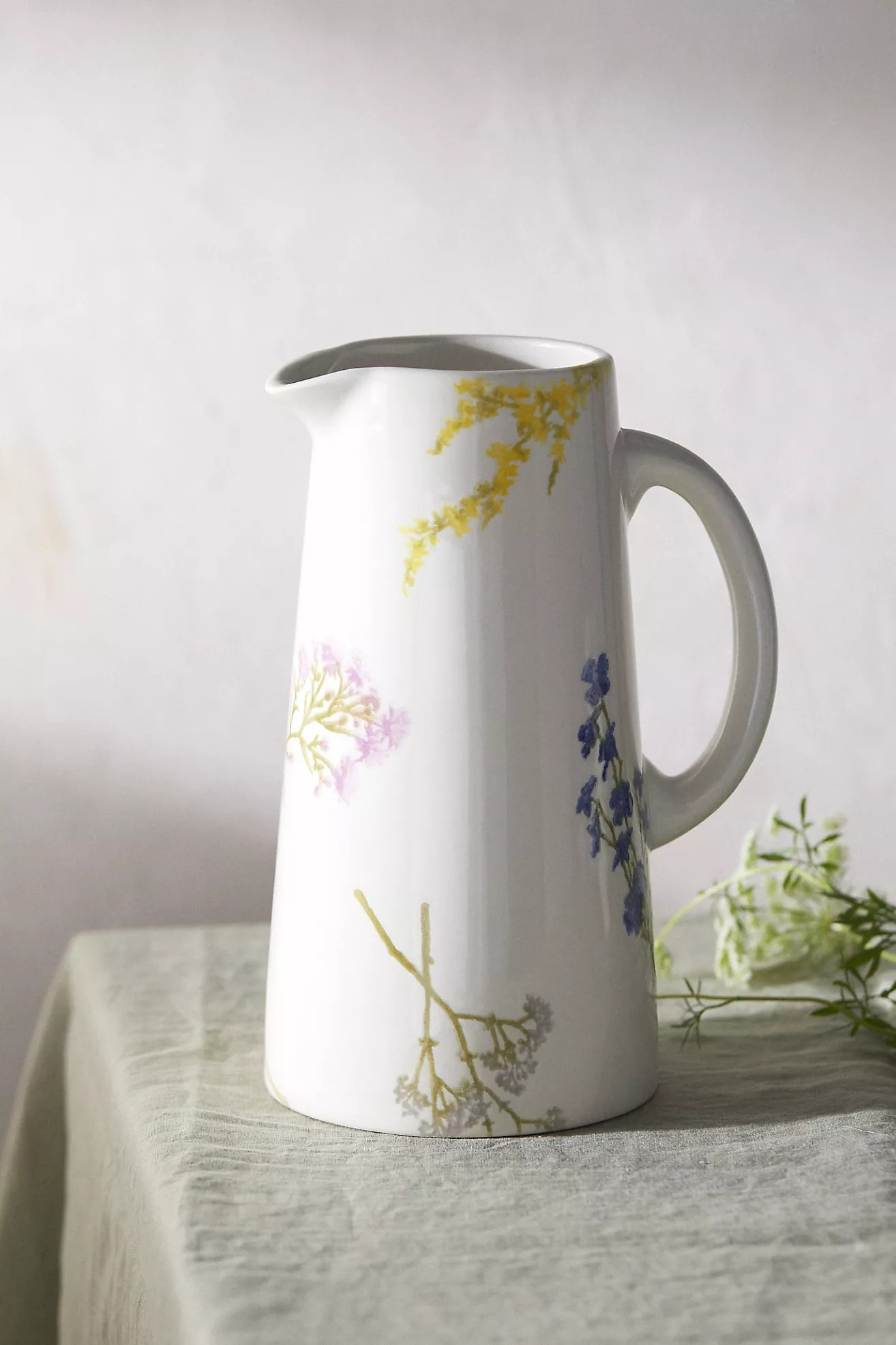 Floral Bunch Ceramic Pitcher | Anthropologie (US)
