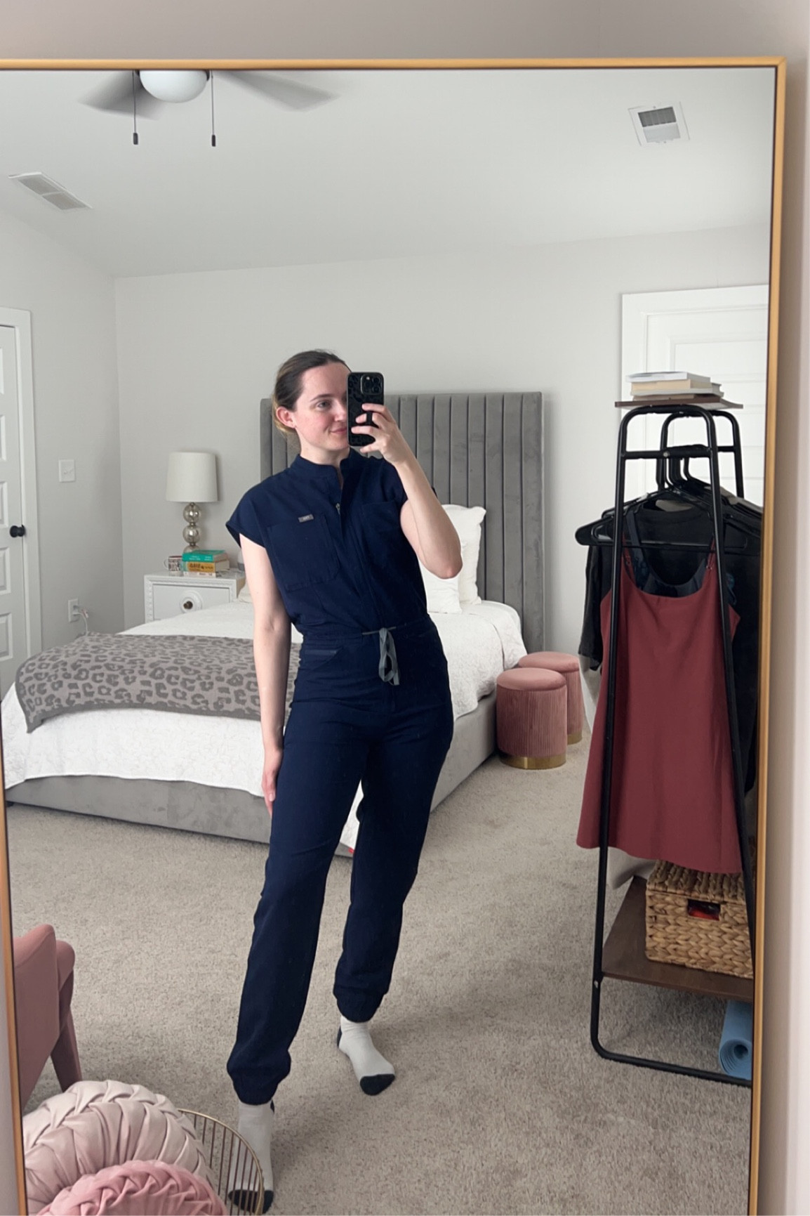 The new figs scrubjumpsuit. If you thought figs were comfortable before, this will blow your mind. Seriously so comfy, I never want to take them off! Wearing size S (usually XS top and S bottom, so “went up” a size for the top half and I feel it still fits well!) #figs

#LTKstyletip #LTKworkwear #LTKunder100