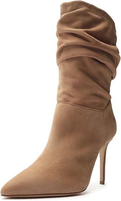 SCHUTZ Women's Ashlee High Heel Mid Calf Boots | Amazon (US)