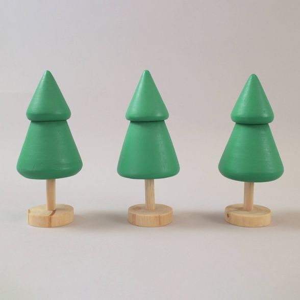 3ct Wood Trees Green - Bullseye's Playground™ | Target