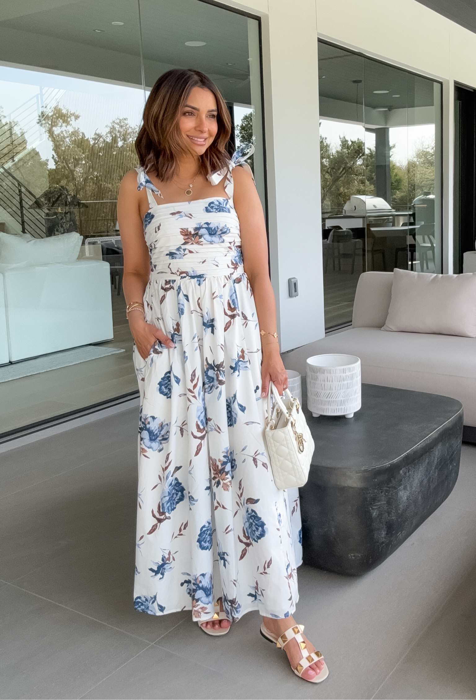 Wearing an xs in petite length in floral maxi dress from Abercrombie - runs TTS. More print options available too!

#LTKsalealert #LTKstyletip #LTKSpringSale