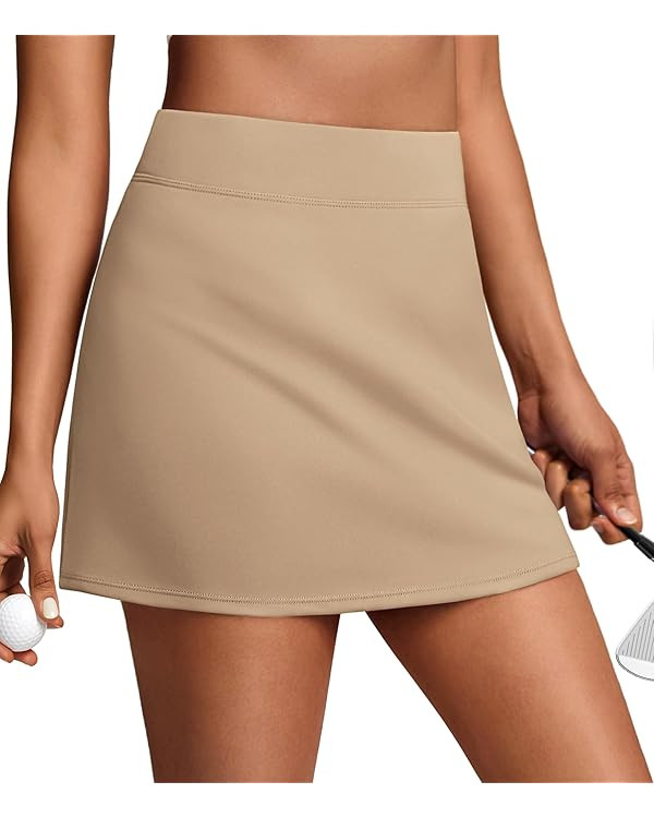 PINSPARK 15" Golf Skorts for Woman High Waisted Athletic Skorts with Pockets Lightweight Pickleba... | Amazon (US)