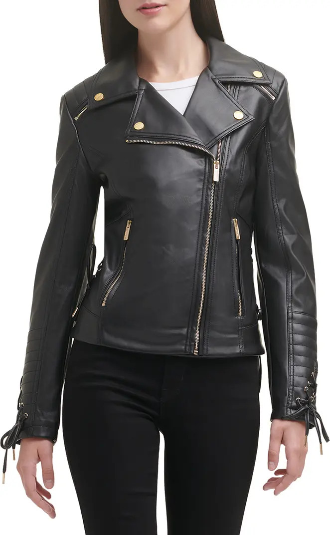 GUESS Asymmetrical Faux Leather Moto Jacket | Nordstromrack | Nordstrom Rack
