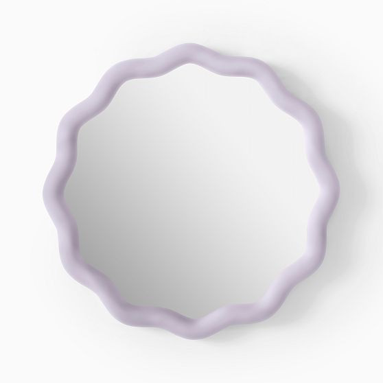 Wave Mirror, Soft Iris, 26in | West Elm (US)