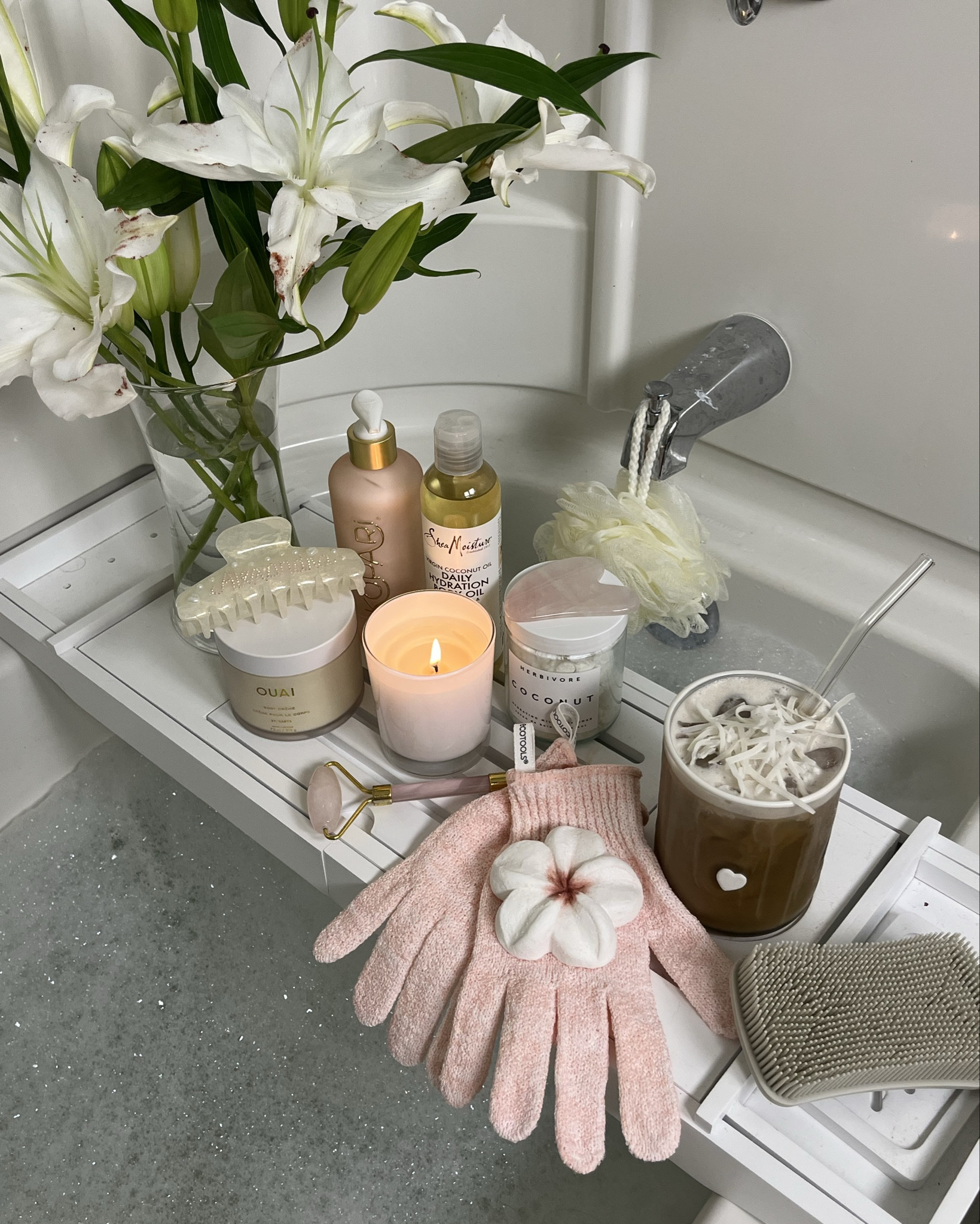 Summer bath time 🥥🧴🌸🫧

self care routine, self care bath set up, self care Sunday routine, aesthetic bath routine, asmr bath routine, asmr skincare routine, summer aesthetic, coconut milk bath, coconut theme bath, soft girl aesthetic, feminine self care, romanticize your life

#LTKBeauty #LTKSeasonal