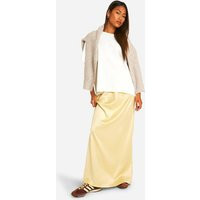 Womens Butter Satin Bias Maxi Skirt - Yellow - 8 | NastyGal UK