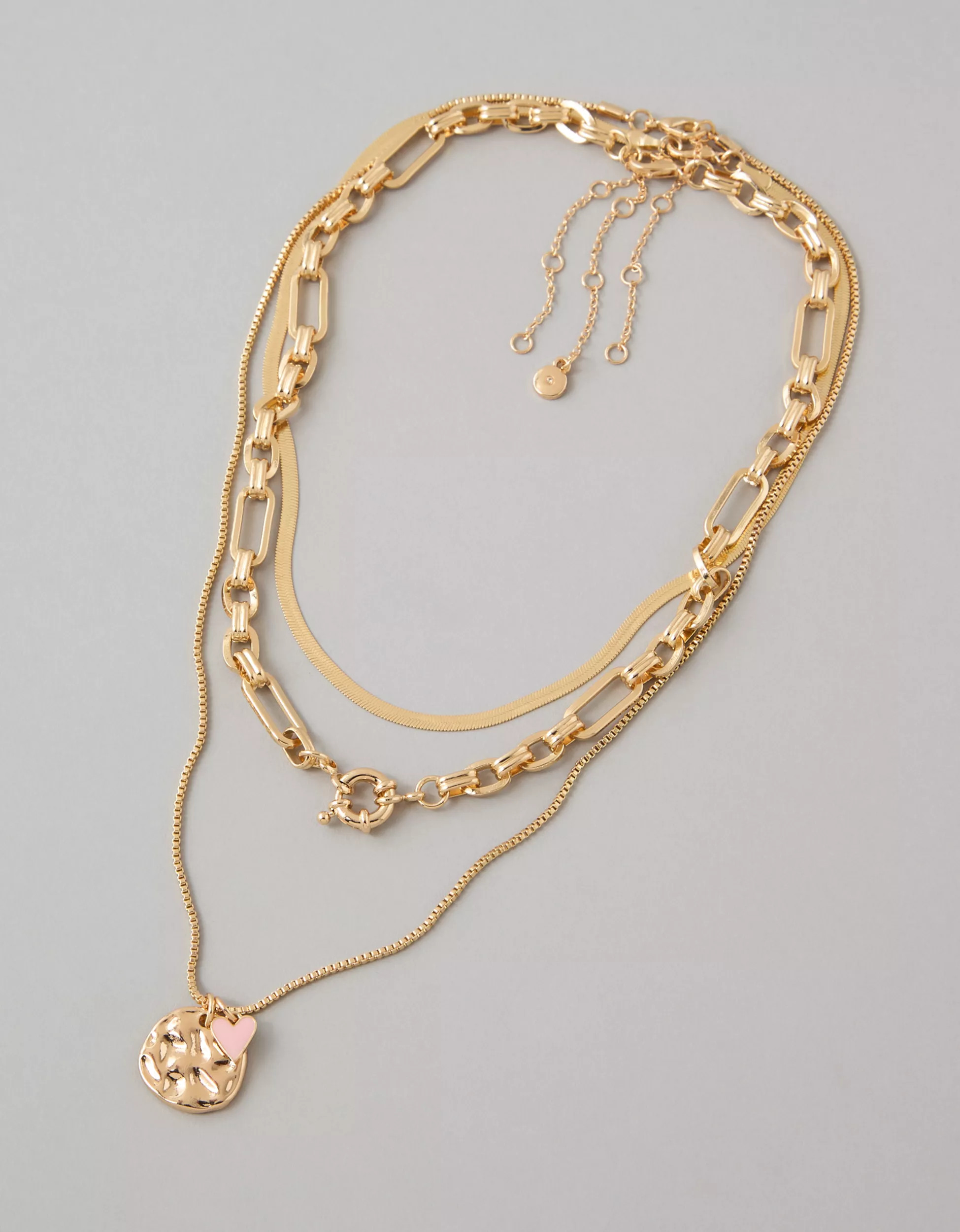 AEO Hammered Coin Necklace 3-Pack | American Eagle Outfitters (US & CA)