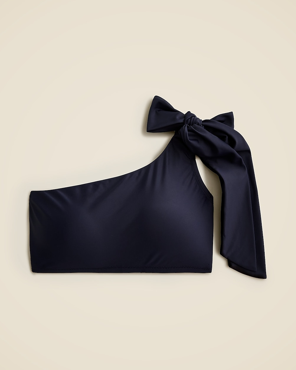 Bow one-shoulder bikini top | J. Crew US