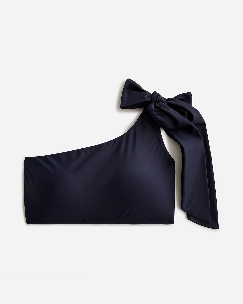 Bow one-shoulder bikini top | J.Crew US