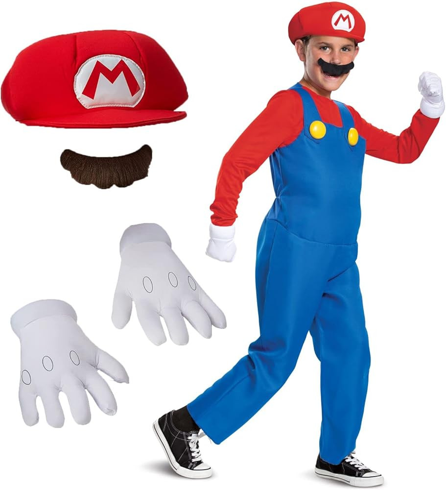 Mario Deluxe Child Boy Costume | Amazon (US)
