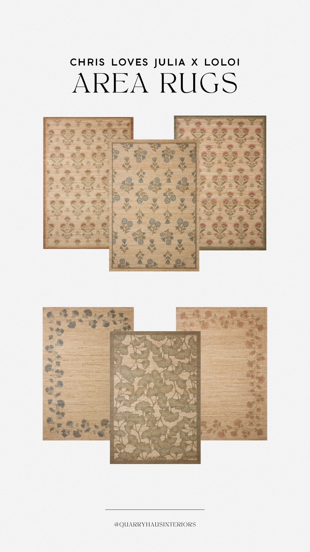 These vintage inspired floral area rugs are the latest drop from the Chris Loves Julia collection with Loloi 🤍 

#LTKHome