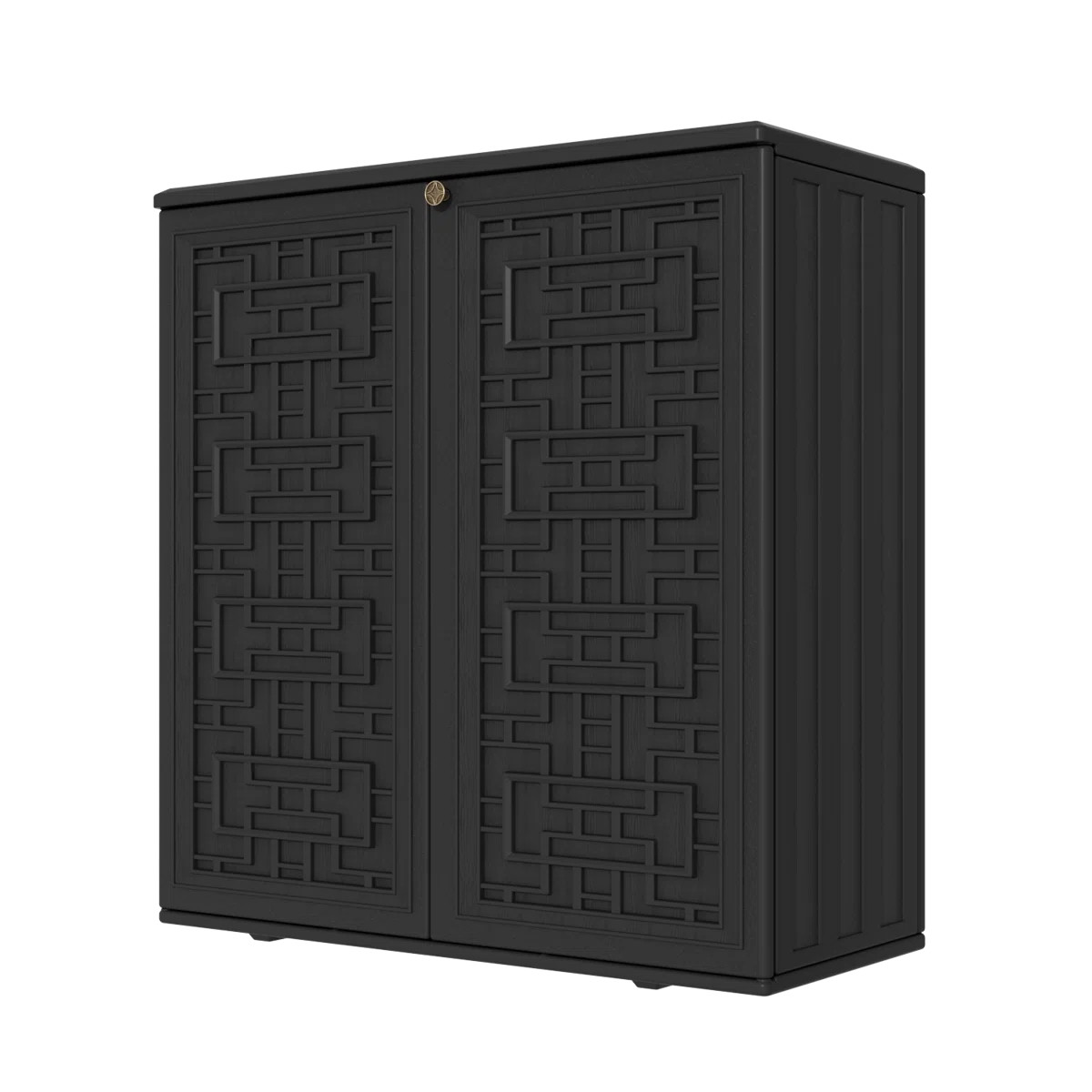 Outdoor 34.3"W x 36.2"H Plastic Vertical Storage Shed With One Shelf | Wayfair North America