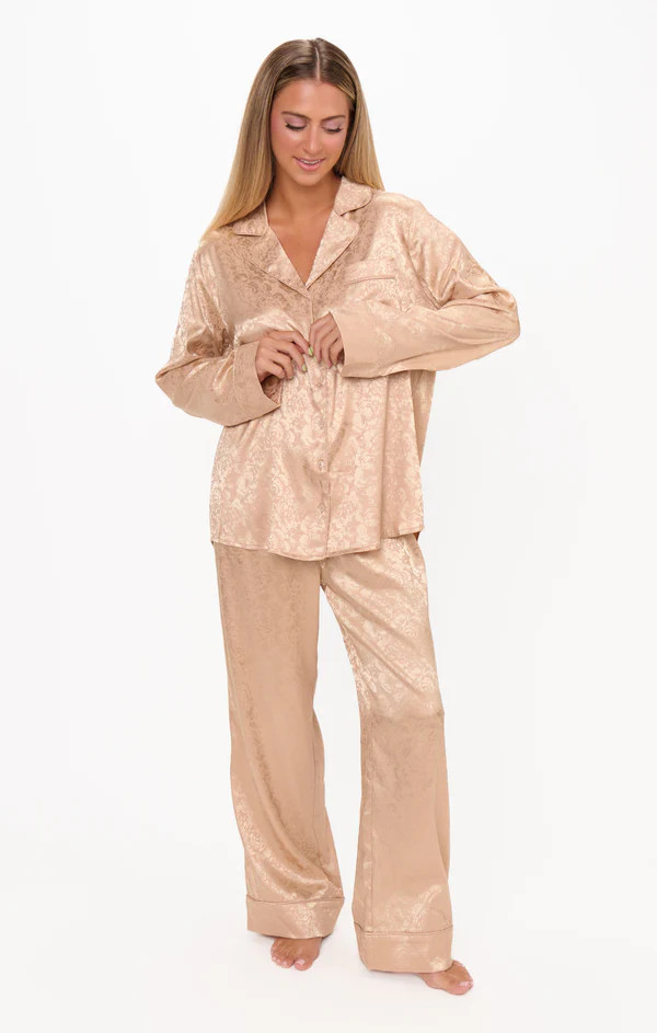 Classic PJ Set ~ Champagne Floral Silky | Show Me Your Mumu