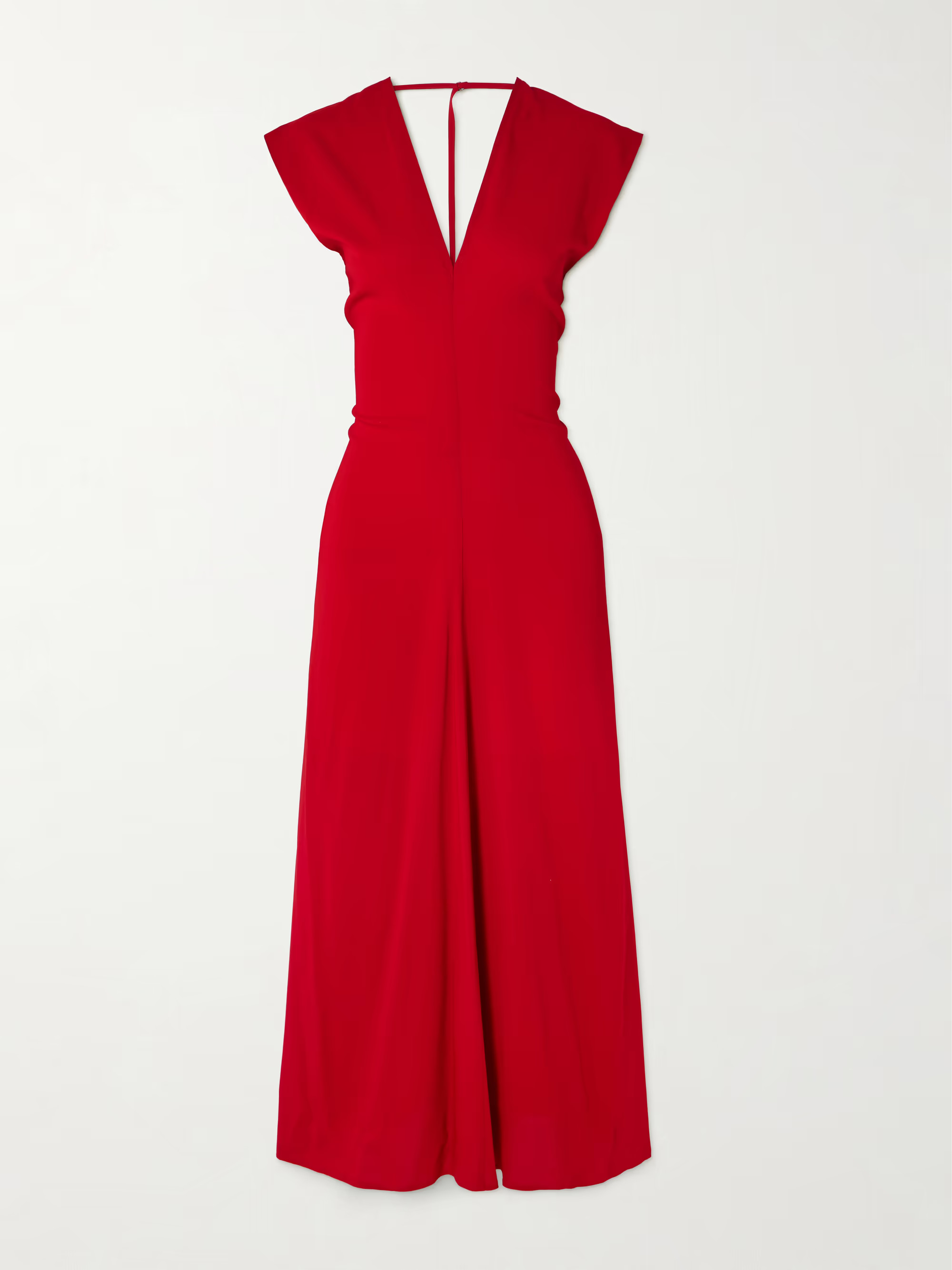 Plunge draped crepe maxi dress | NET-A-PORTER (UK & EU)