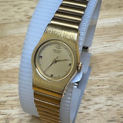 Vintage Seiko Quartz Watch 2Y01-0130 Women Gold Tone Japan Analog New Battery | eBay US