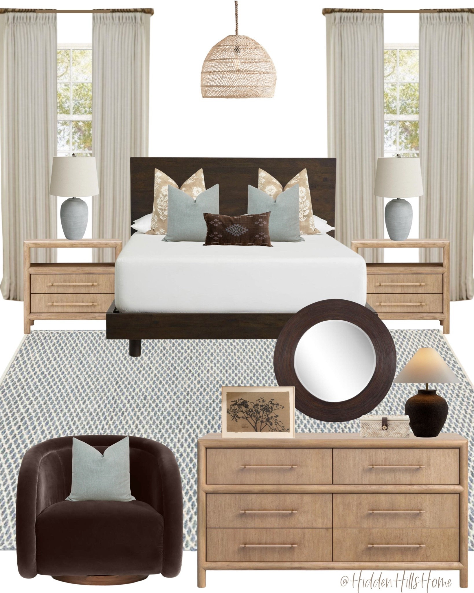 Primary bedroom mood board, master bedroom design inspo, eclectic bedroom mood board, bedroom decor ideas #bed

#LTKHome #LTKSaleAlert #LTKSeasonal