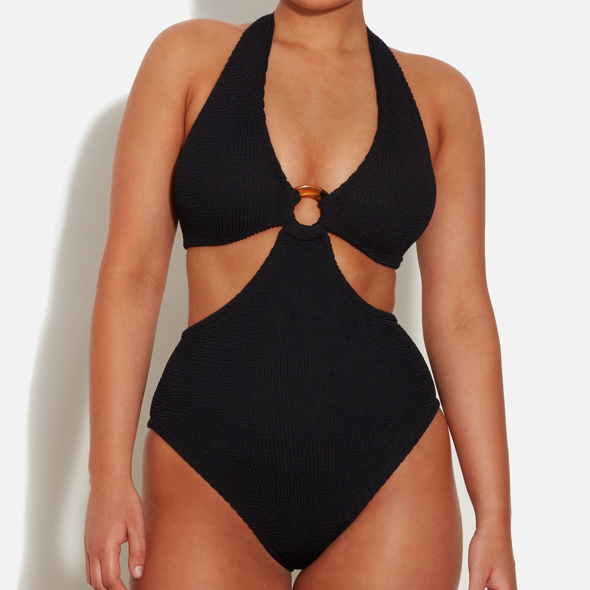 Hunza G Ursula Seersucker Swimsuit | Coggles | Coggles (Global)