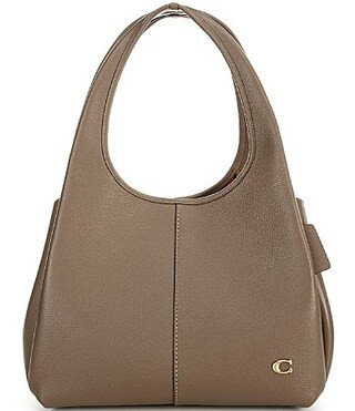 COACH Lana Leather Shoulder Handle Bag - Dark Stone | Dillard's