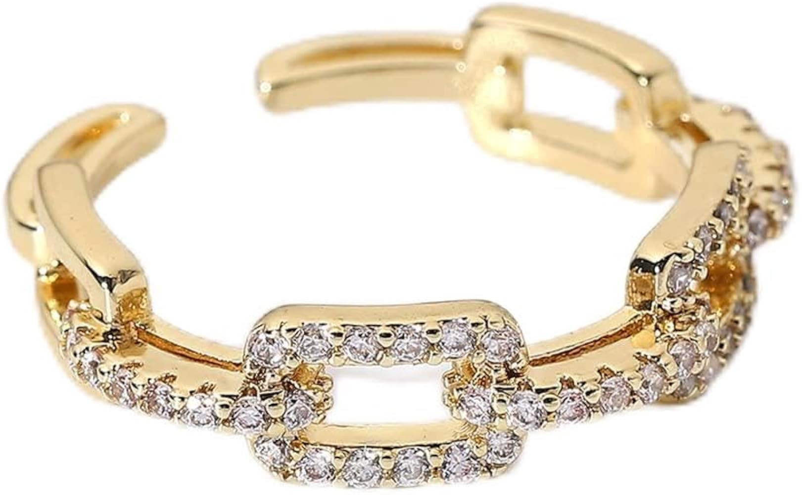 18K Gold Rings for Women Lady Adjustable Knuckle Open Finger Rings | Amazon (US)