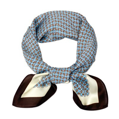 Wrapables Women's Satin Square Scarf, 26.5 x 26.5 Inch Neckerchief, Blue Circlets | Target