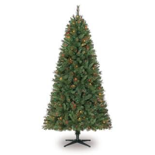 7ft. Pre-Lit Willow Pine Artificial Christmas Tree, Multicolor Lights by Ashland® | Michaels Stores