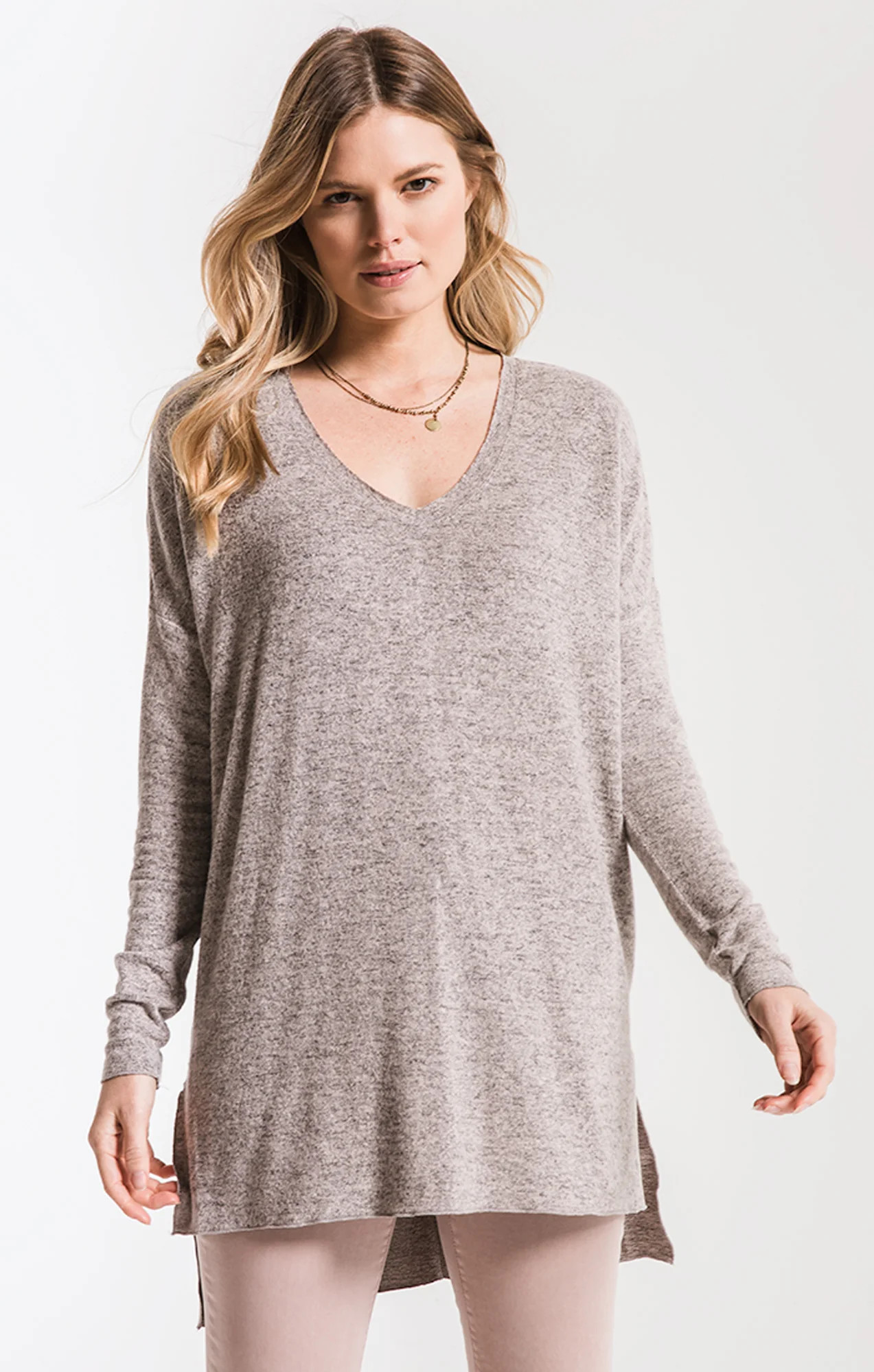 The Marled Sweater Knit V-Neck Tunic | Z Supply