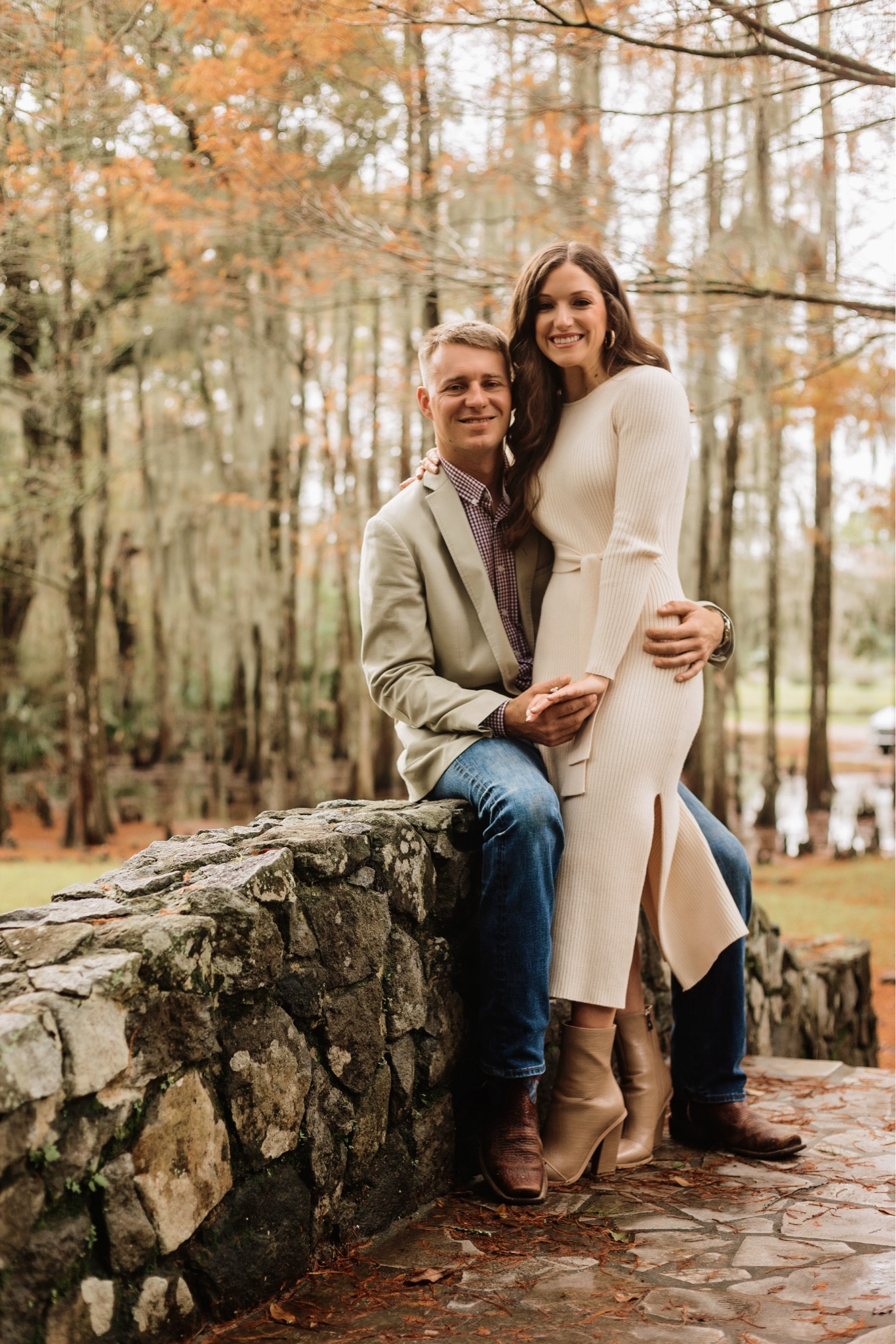 We’re getting married!! || engagement outfit, white dress, fall engagement, South Louisiana photos, couples pics

#LTKwedding #LTKSeasonal #LTKstyletip