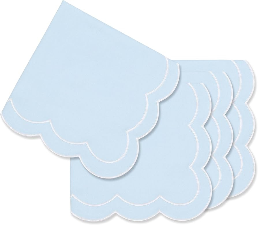 Hofdeco Premium Coastal Patio Indoor Outdoor Napkin Set of 4, 20”x20” Washable Dinner Napkins... | Amazon (US)