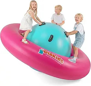 Amazon.com: OLAKIDS 8FT Inflatable Dome Rocker Bouncer, Outdoor Kids Giant Roll and Play Seesaw R... | Amazon (US)
