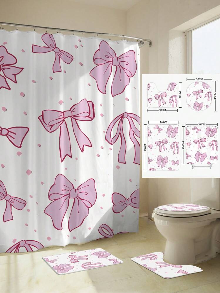 From  $3.04       
    $3.90
   
  -22%
        1pc Lovely Pink Bow Print Shower Curtain With 12p... | SHEIN