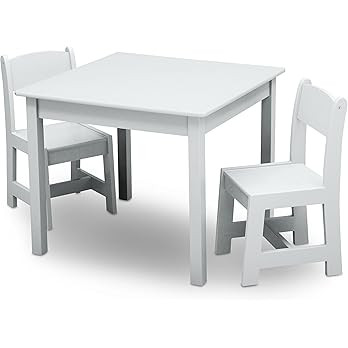 Delta Children MySize Kids Wood Table and Chair Set (2 Chairs Included) - Ideal for Arts & Crafts... | Amazon (US)