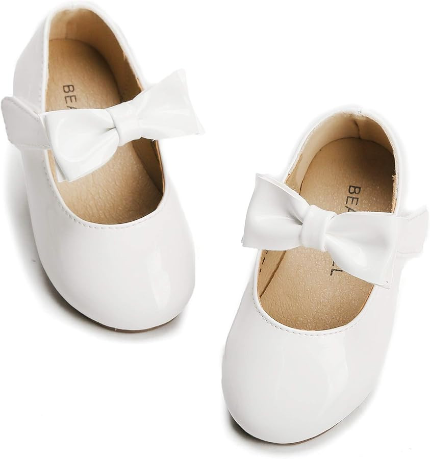 Felix & Flora Toddler Flower Girl Dress Shoes - Girl Ballet Flats Party School Shoes Wedding | Amazon (US)