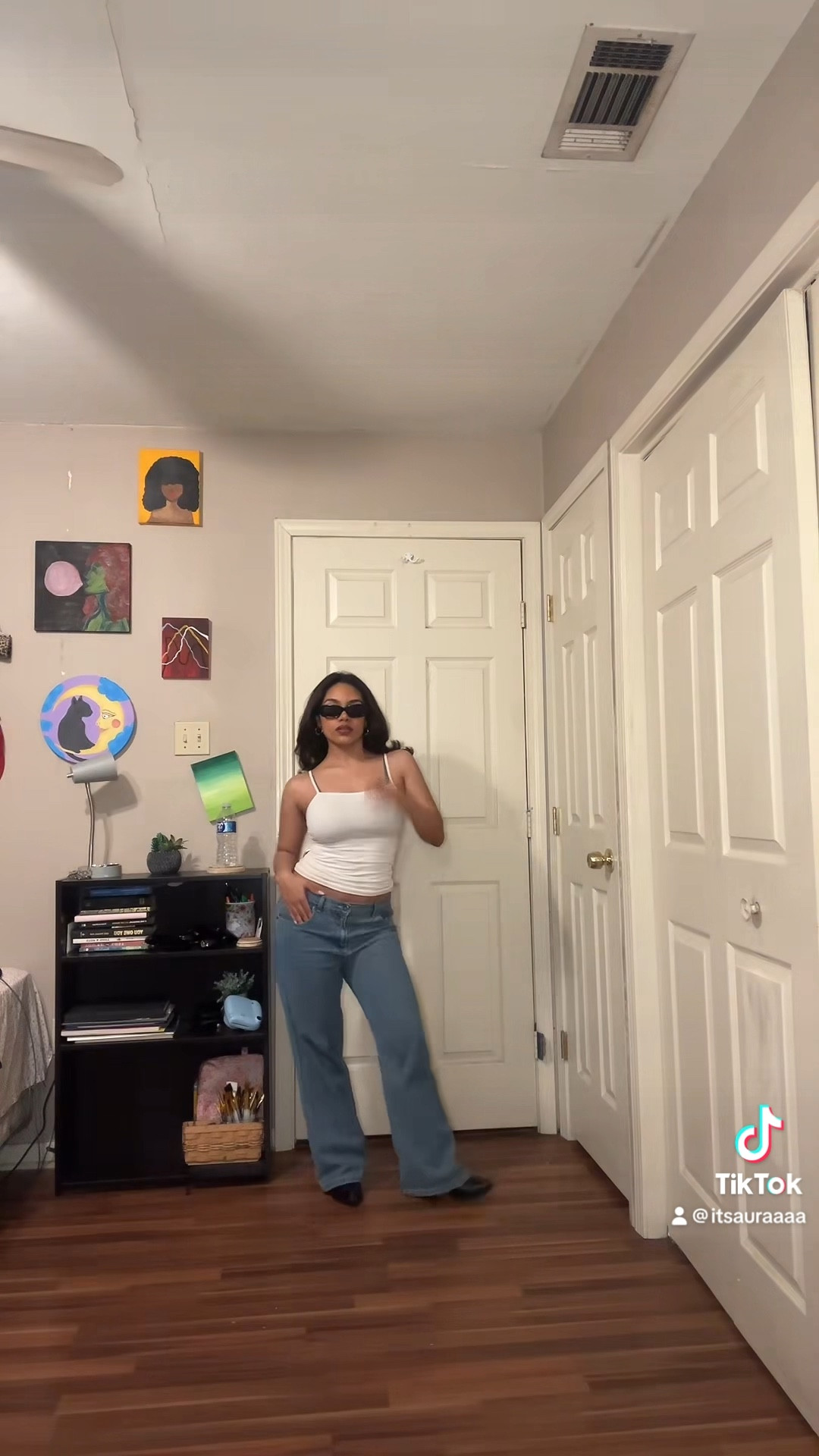 fav combo
top: tank (S)
jeans: faded glory (size 4 baggy jeans light blue) 