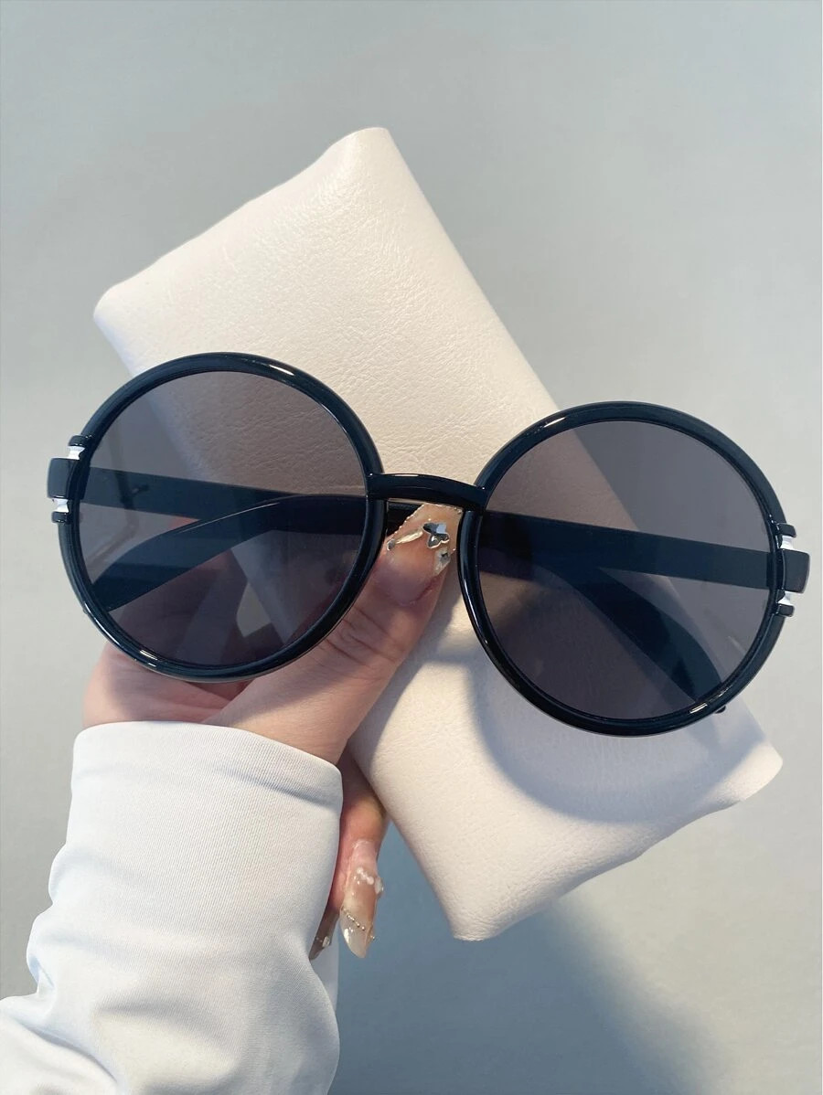 1pc Women's Round Acrylic Frame Fashion Sunglasses | SHEIN