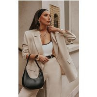 White Structured Snatched Rib Contrast Binding Bodysuit | PrettyLittleThing CAN