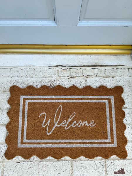 Welcome mat, outdoor mat, scallops, grandmillennial, preppy, front porch 

#LTKhome #LTKfindsunder50 #LTKfamily