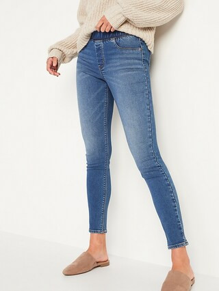 Women / JeansMid-Rise Rockstar Built-In Warm Super Skinny Jeggings for Women | Old Navy (US)