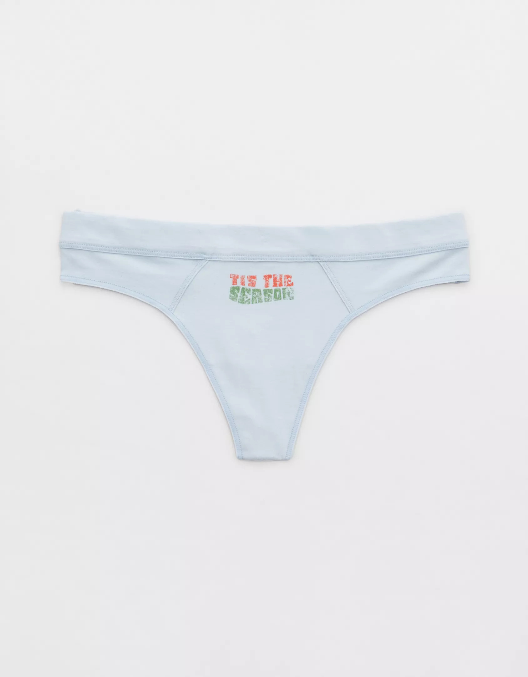 Aerie Cotton Holiday Thong Underwear | Aerie