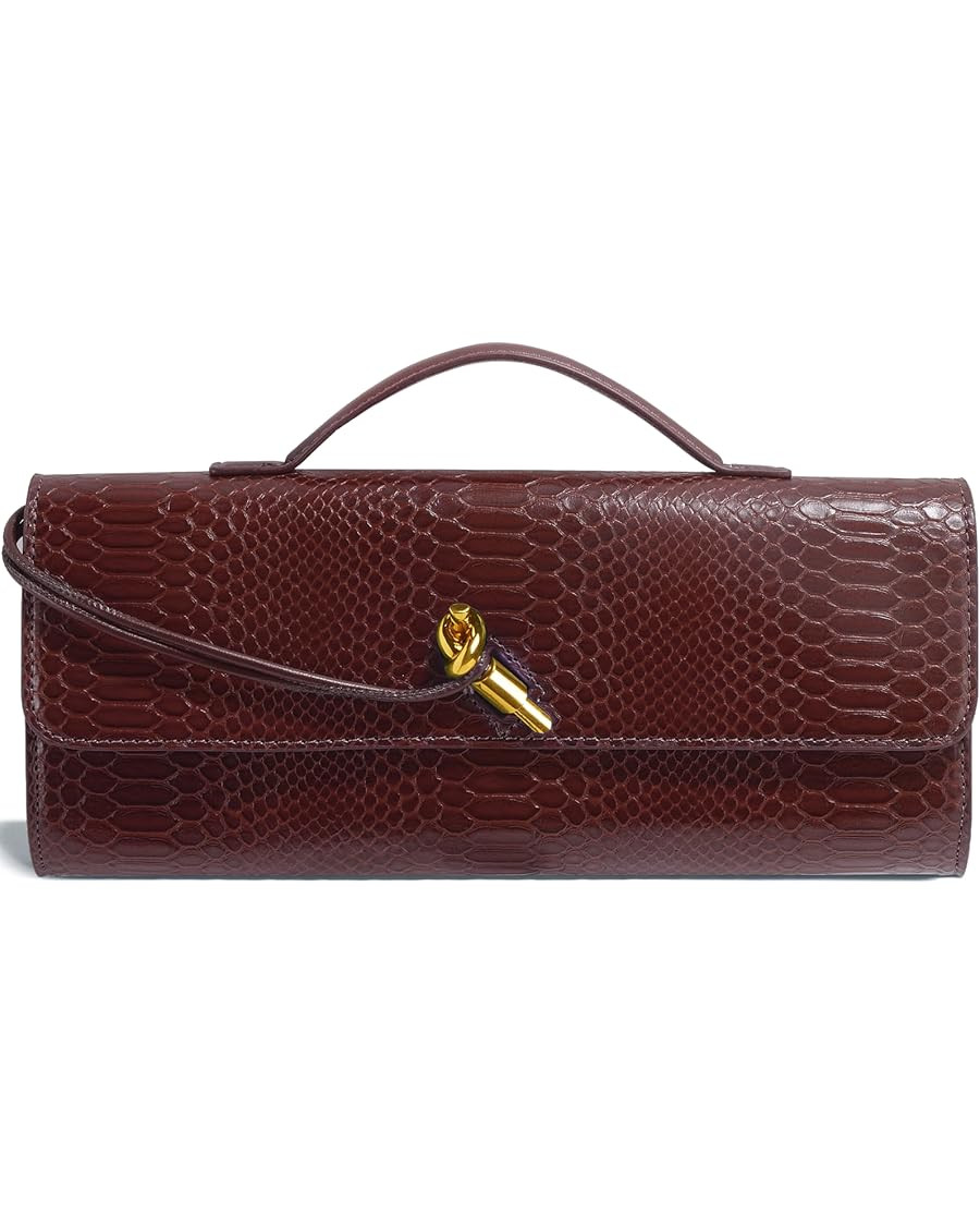 Woven Clutch Purses for Women, Formal Satchel Leather Evening Bag Shoulder Handbag | Amazon (US)