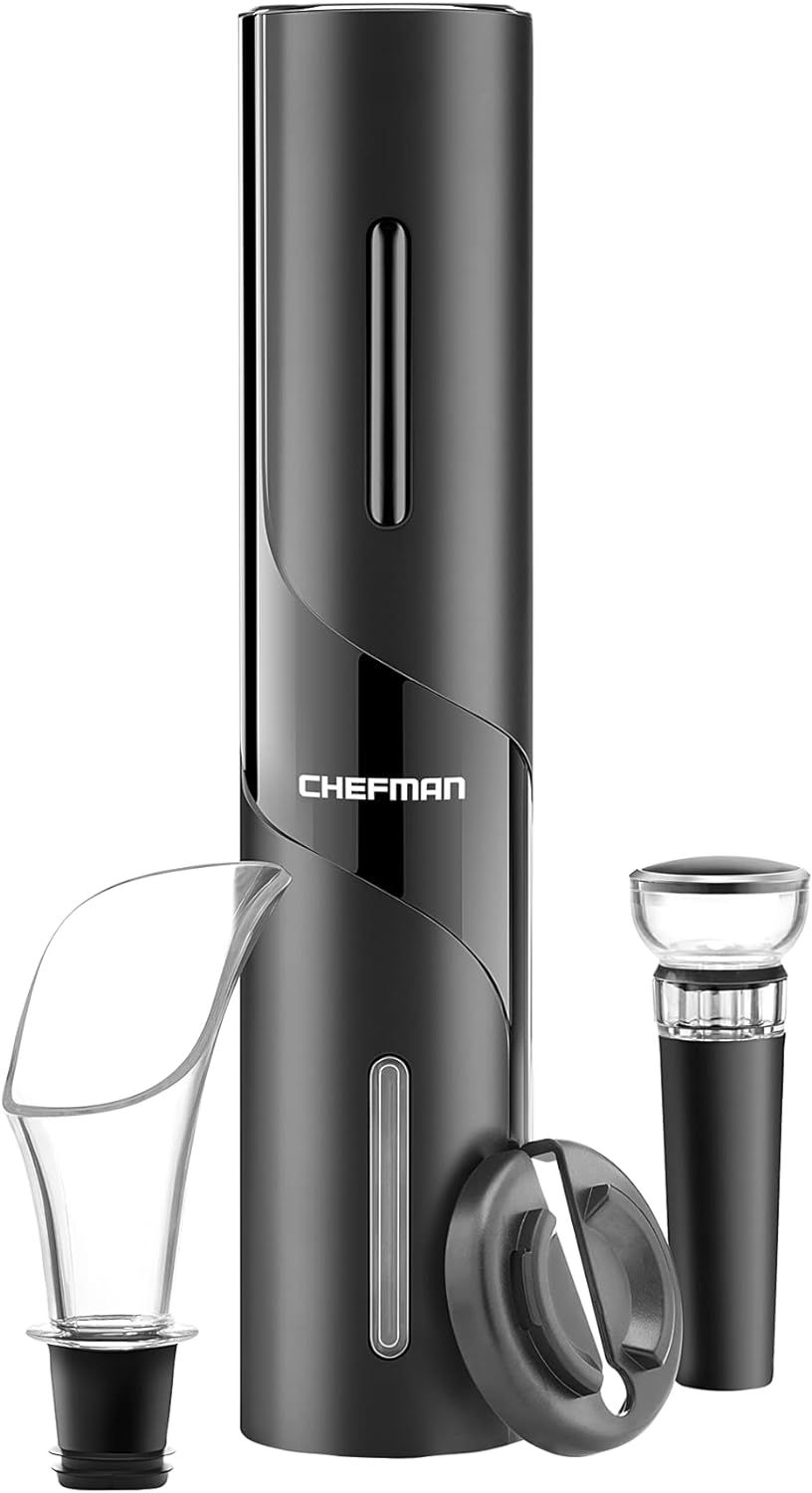 Chefman Electric Wine Opener Makes Opening Bottles Fast, Foolproof, And Fun! Black, Battery-Opera... | Amazon (US)