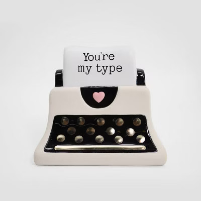 5.62" 'You're My Type' Ceramic Typewriter Valentine's Day Decorative Prop - Spritz™ | Target
